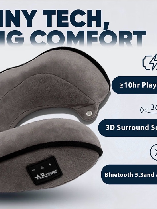 Other - Wireless Gray Bluetooth Sleep Headphones - Comfortable Travel